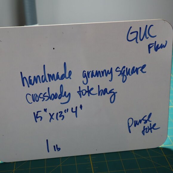 Crochet Granny Square Crossbody Bag Womens Green Retro Groovy Boho Festival - Picture 6 of 9